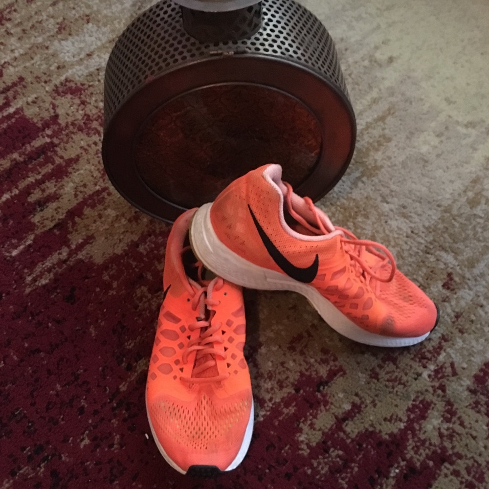 Neon orange Nike sneakers size 9